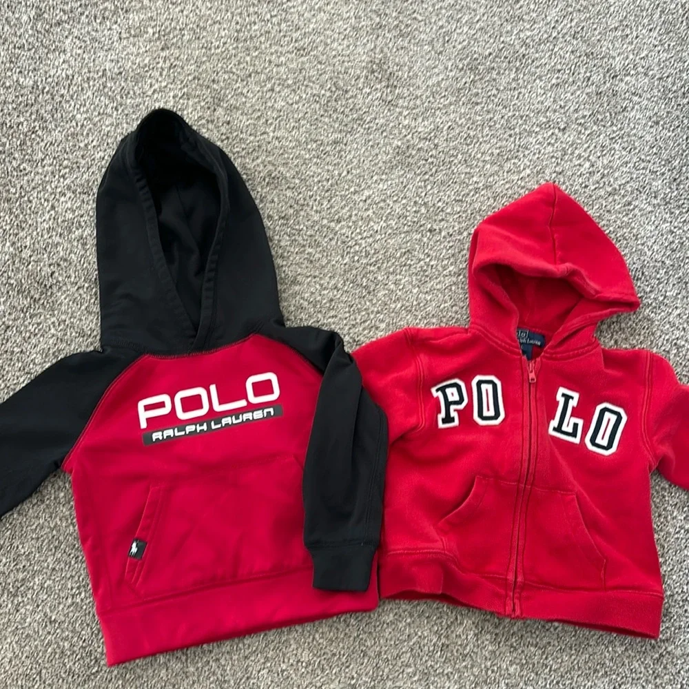 2-pc Polo Ralph Lauren Sweatshirt kids 2T Performance Hoodie &zip Jacket…